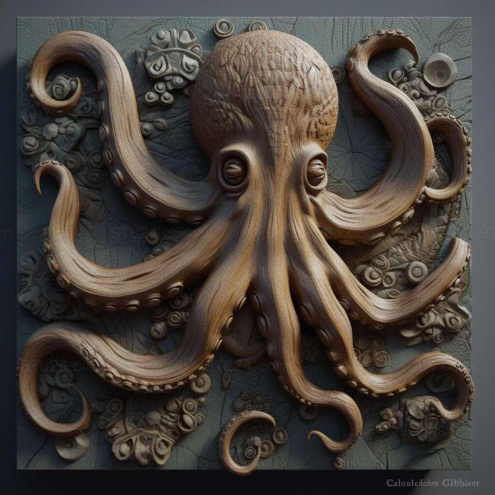 Nature and animals (Callistoctopus 3, NATURE_6047) 3D models for cnc
